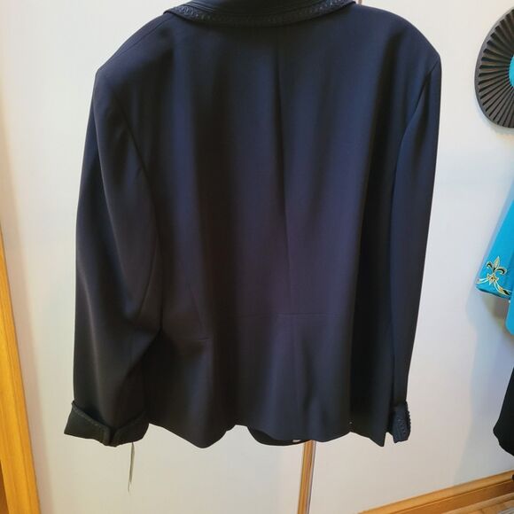 NWT jones new york collection black embroidered blazer sz 18w - Picture 2 of 14